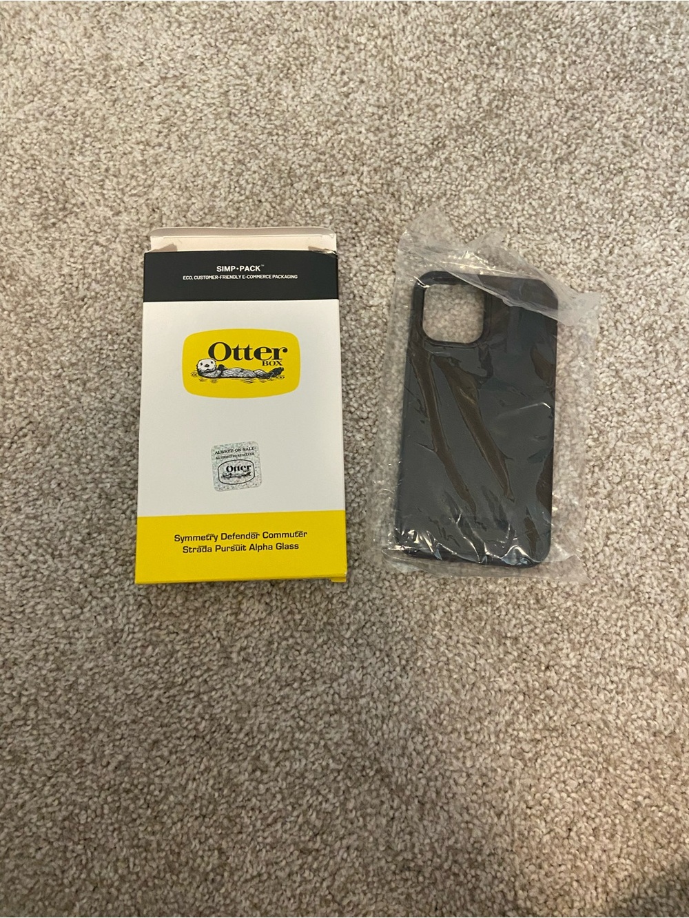 OtterBox Symmetry Series Black Phone Case with Original Box